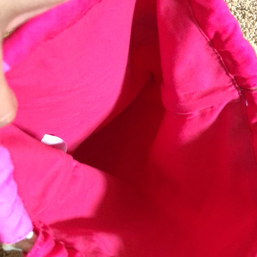 Like New Pink Multicolor Drawstring Backpack - Picture 3 of 3
